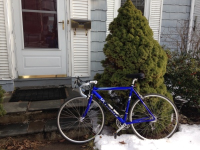 My first road bike in front of my first house!